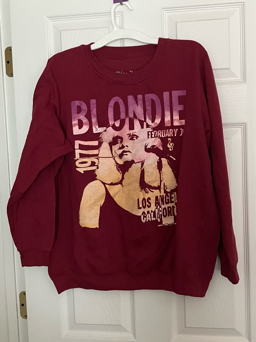 Women’s Blondie Band Sweatshirt 1977 Los Angeles Rock Band XXL